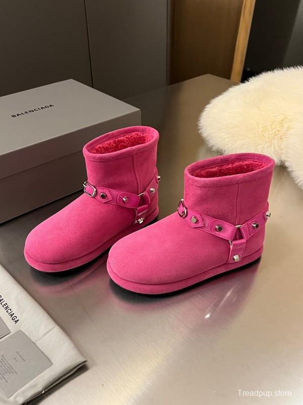 Balenciaga Fall Winter New Buckle Studded Snow Boots - LY00300
