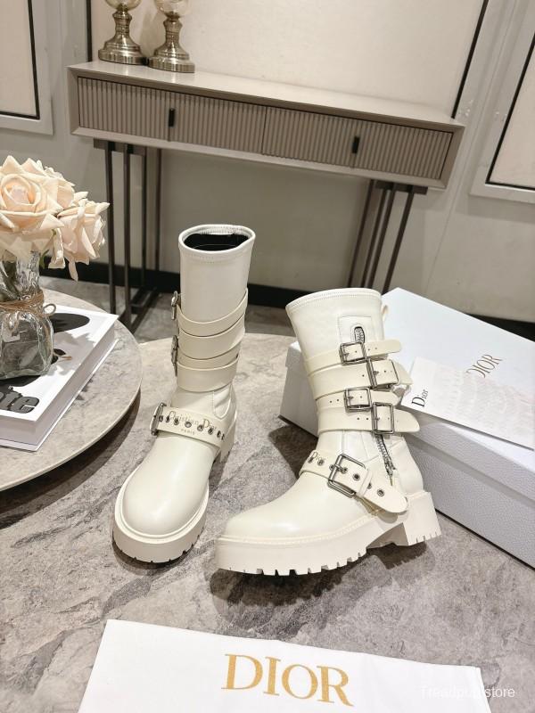 Dior Punk Style Strap Ankle Boots - KFY00470