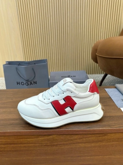 Hogan H-STRIPES Series Couple Thick Sole Dad Shoes Airship Sneakers - AS00350