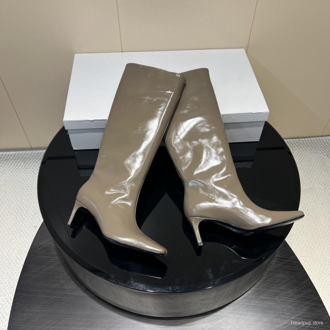 Khaite 2025/SS Square Toe Slip-On High Boots - KFY00490