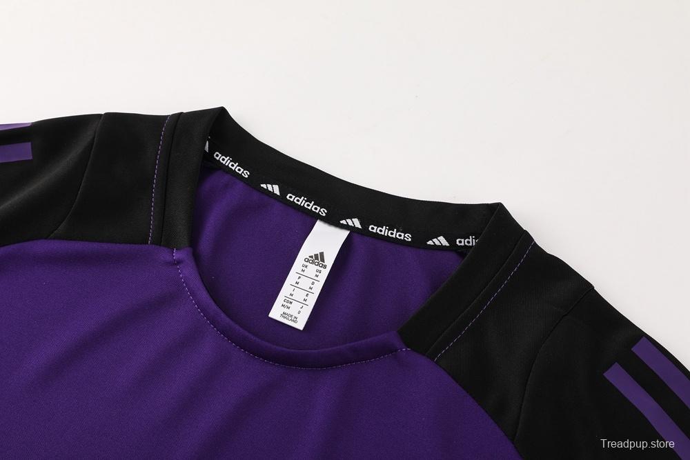 2025 Germany Purple Short Sleeve+Soccer Shorts