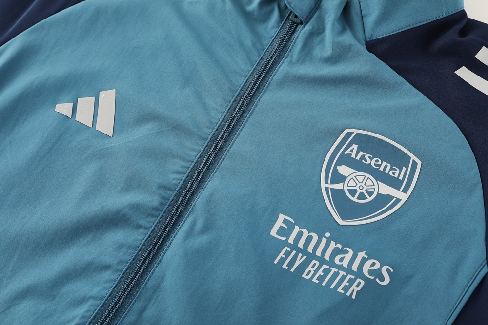 25/26 Arsenal Blue Full Zipper Jacket+Long Pants S-3XL