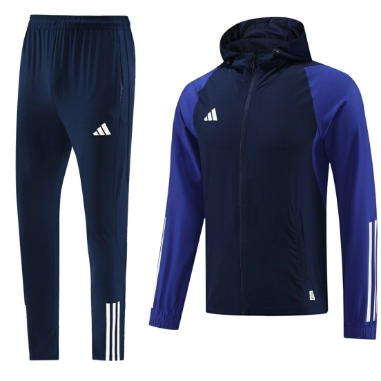 2025 Adidas Royal Blue Half Zipper Jacket+Long Pants S-2XL