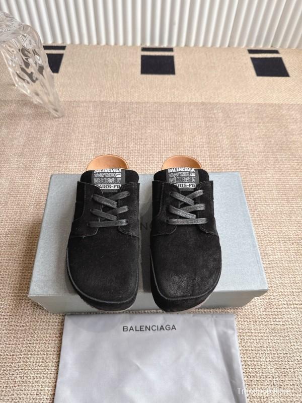 Balenciaga Birkenstock Boston Closed-Toe Soft Footbed Platform Sandals - AS00260