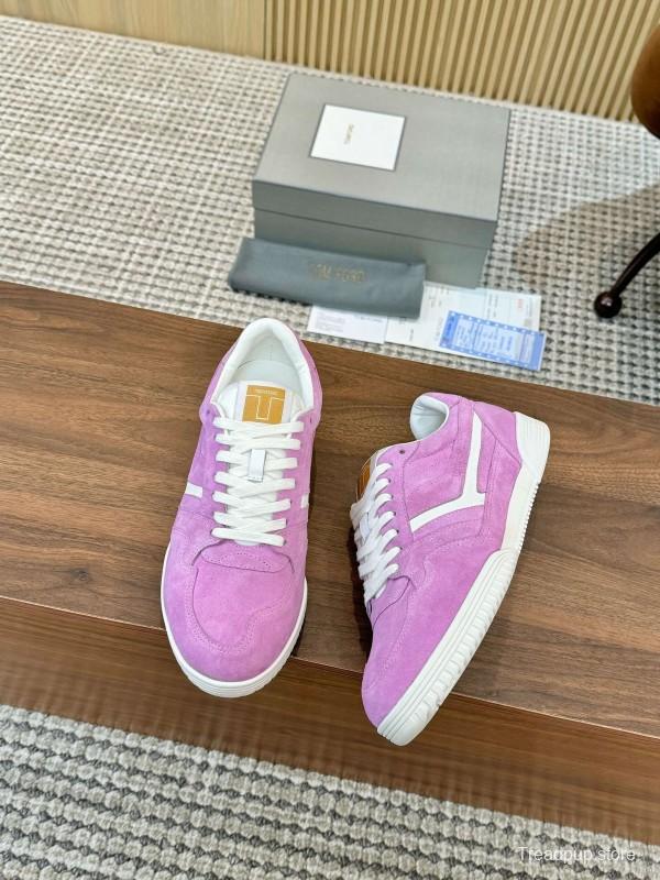 TOM FORD 2025 SS Casual Sneakers with Classic Color Blocking and Imported Leather Insole - AS00350