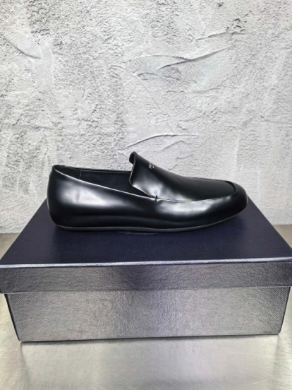 Prada Shuffle Monk Loafers Classic Retro Men's Leather Shoes - AS00380