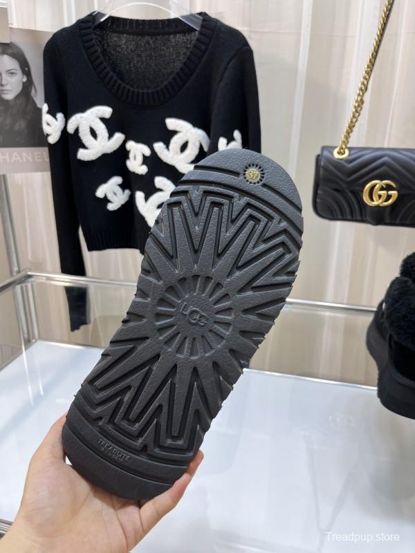 UGG Fluff Yeah Slide Fur Slippers with Chunky Sole - MJ00280