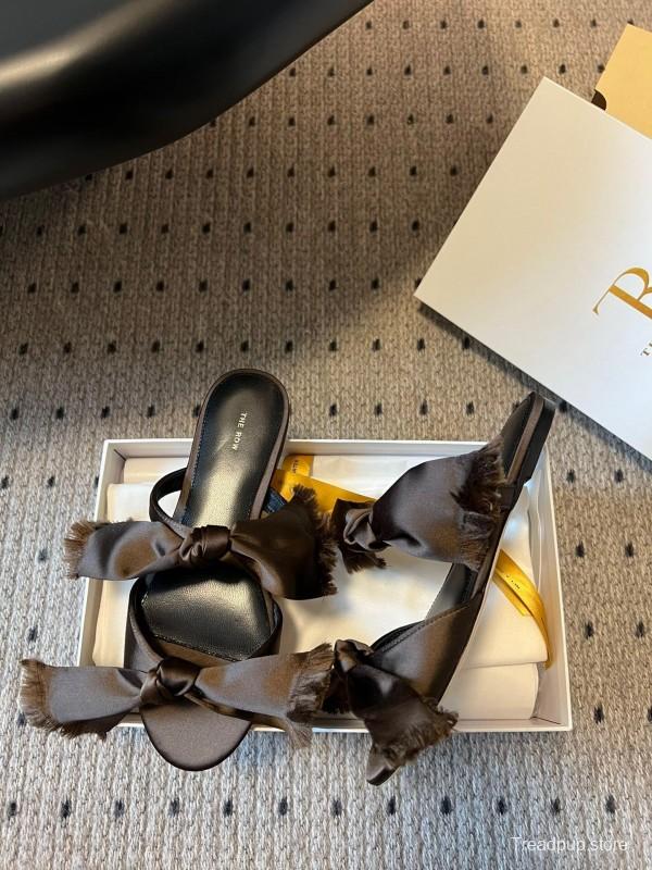 The Row 25ss Hand-Woven Bow Slippers - KFY00280