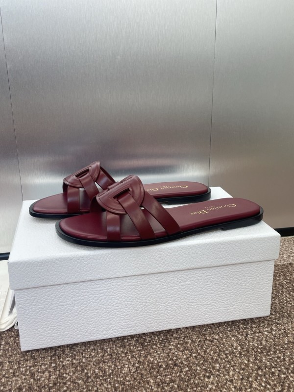 Dior D-Club Jelly Color Hollow Layered Cross Strap Women's Sandals - KFY00280