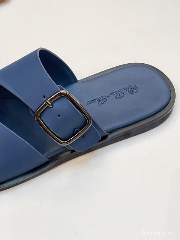 Loro Piana Spring Summer 2025 Men's Slippers with High-Quality Stitching and Comfortable Sole - AS00250