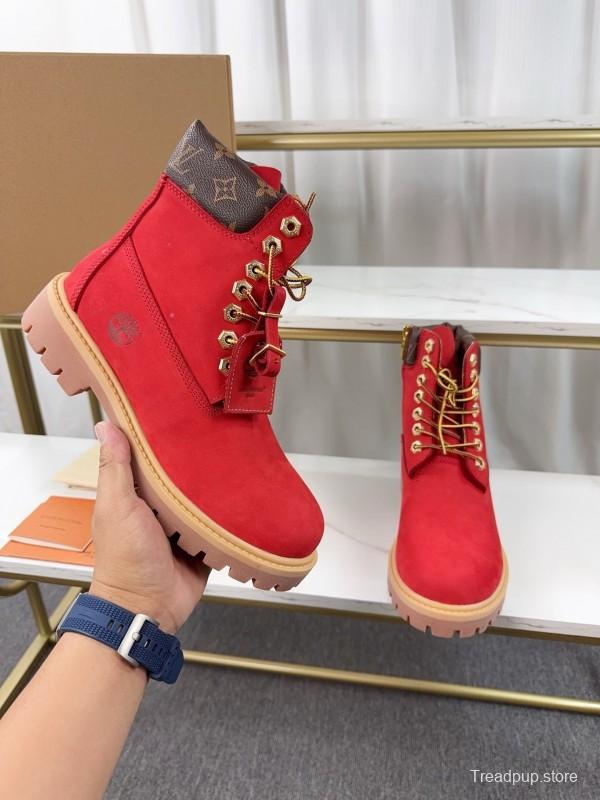 Timberland x LV Monogram Ankle Boots Waterproof Suede - LY00380