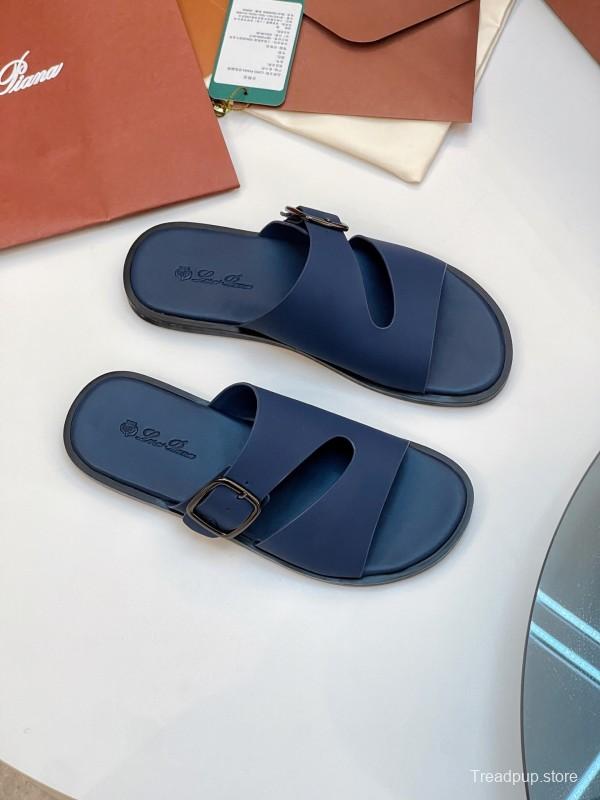 Loro Piana Spring Summer 2025 Men's Slippers with High-Quality Stitching and Comfortable Sole - AS00250
