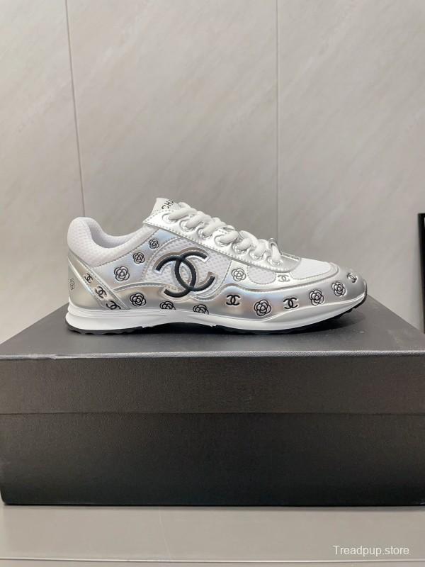 Chanel Silver Horn King II Casual Series Sneakers - KFY00330