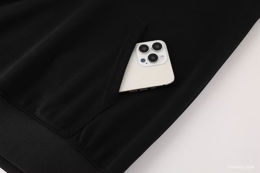 25/26 Juventus Black Sweatshirt Full Zipper Jacket+Long Pants