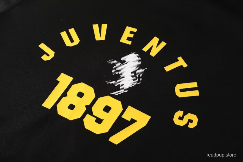 25/26 Juventus Black Sweatshirt Full Zipper Jacket+Long Pants