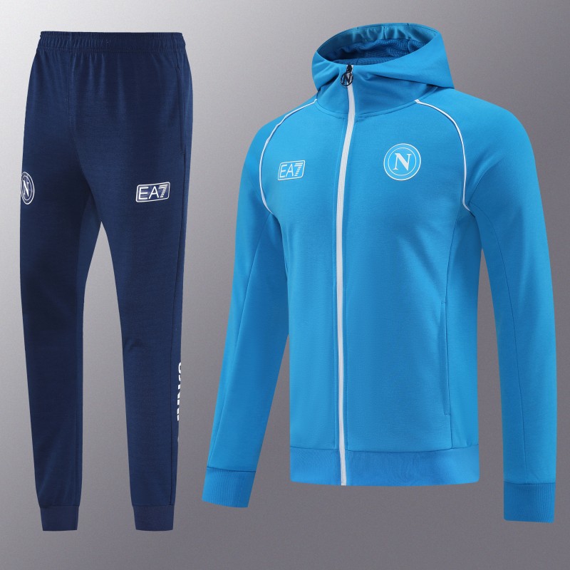 25/26  Napoli Sky Blue  Full zipper Jacket Tracksuit+ long pants