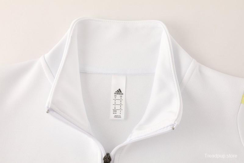 25/26  Juventus White  Full zipper Jacket Tracksuit+ long pants