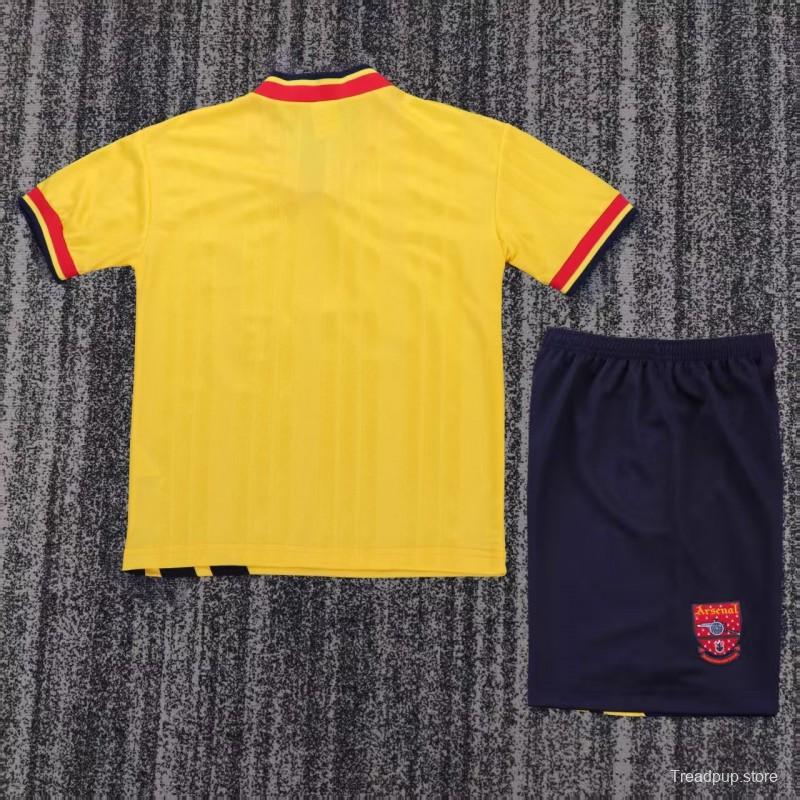 Retro 1993/94 Kids Arsenal Yellow & Black Away Jersey
