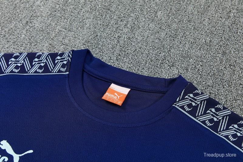 26/27 Manchester City Navy Blue  Short Sleeve Tracksuit + Long Pants