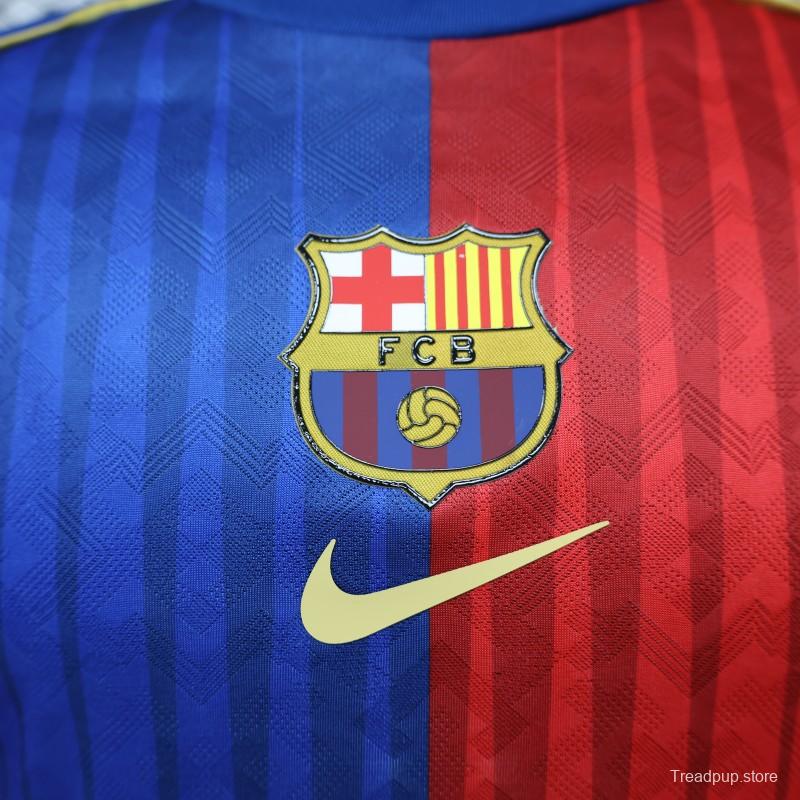 Player Version 26/27 FC Barcelona Royal Blue & Garnet Red Vertical Stripes  Special Edition Jersey