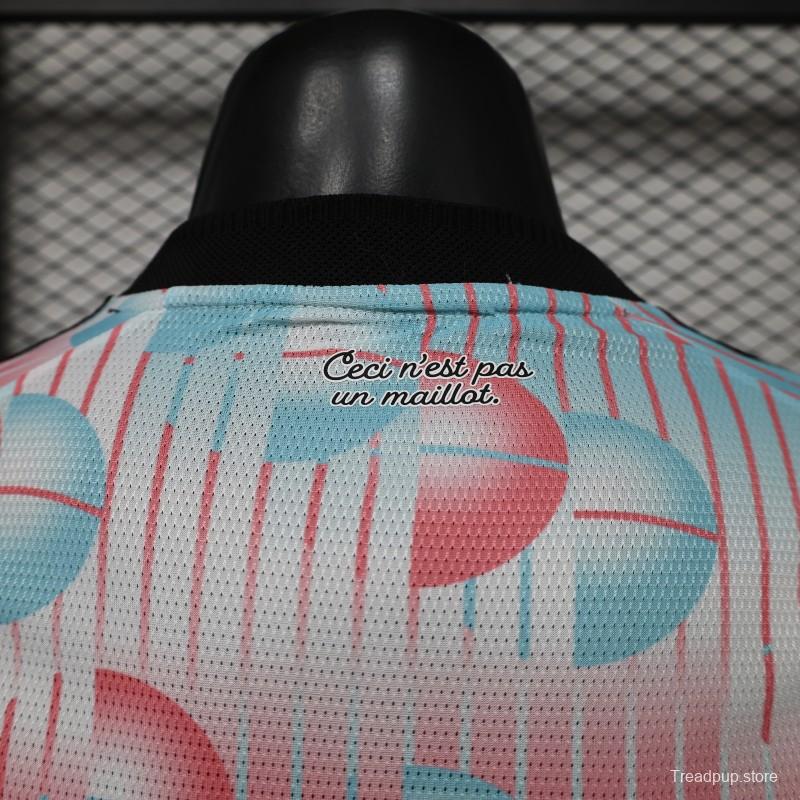 Player Version 26/27 Belgium Frozen Blue & Pink  Away Long Sleeve Jersey