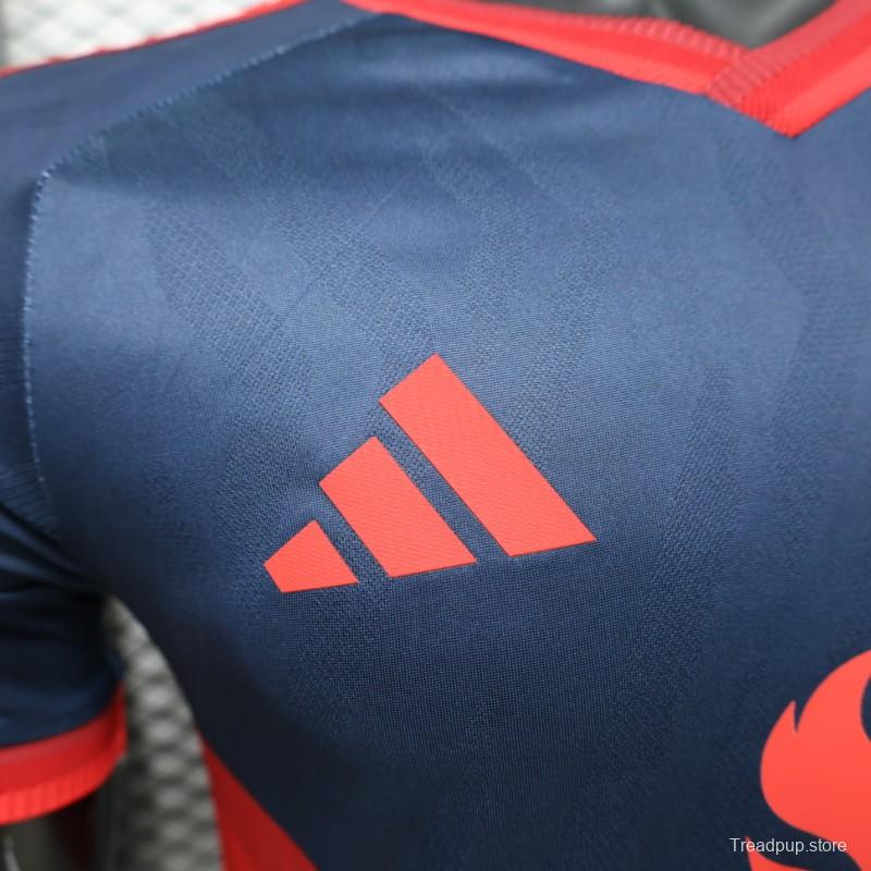 Player Version 26/27 Manchester United Navy & White V-Panel Away Jersey