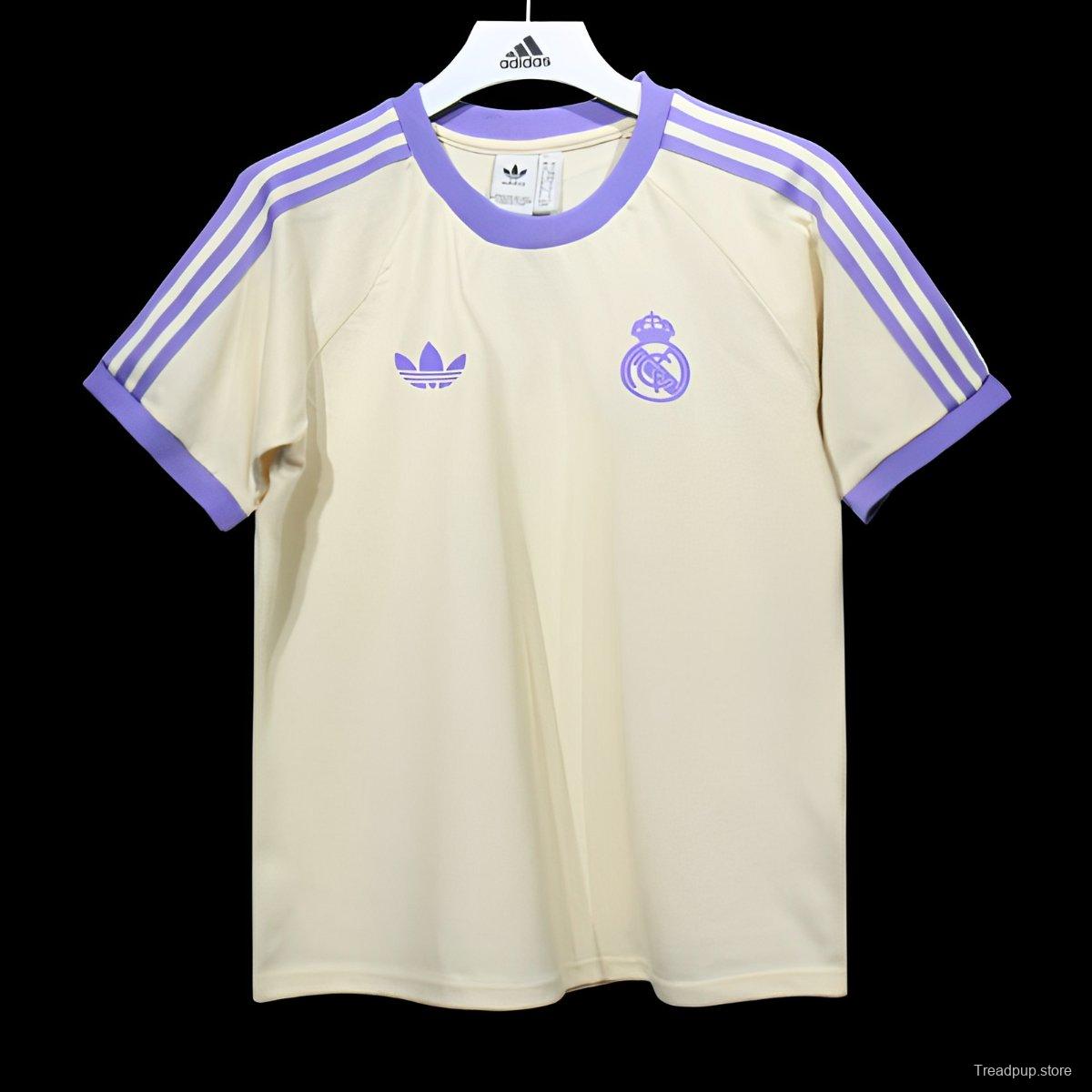 24/25 Real Madrid Cotton Beige T-shirt Jersey