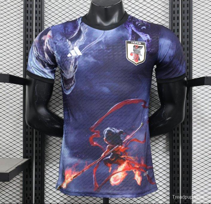 Player Version 2025 Japan NA ZHA Navy Blue with Dragon Jersey