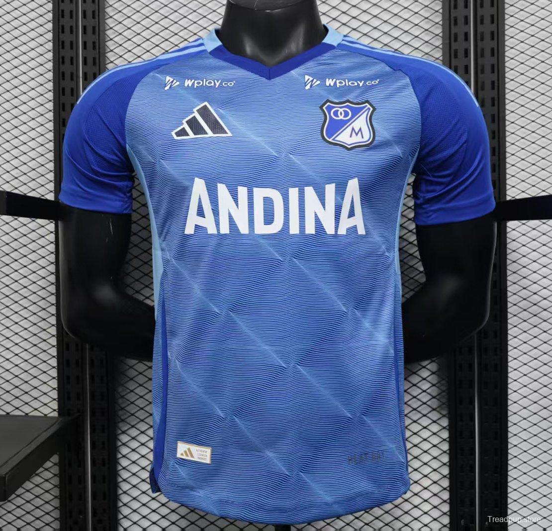 Player Version 25/26 Millonarios Blue with Andina Logo Design Home Jersey
