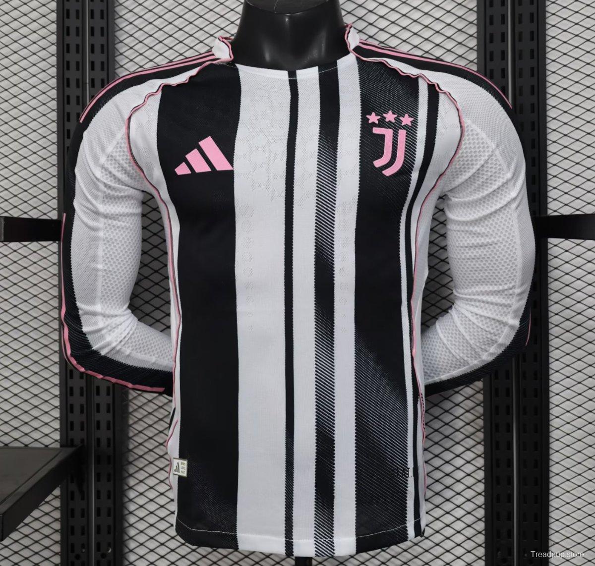 Player Version 25/26 Juventus Home Long Sleeve Jersey