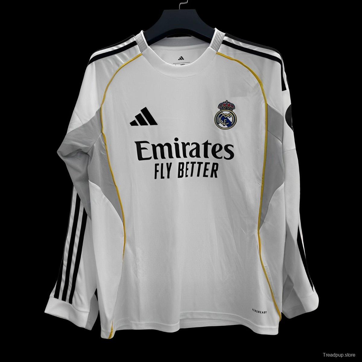 25/26 Real Madrid Home Long Sleeve Jersey