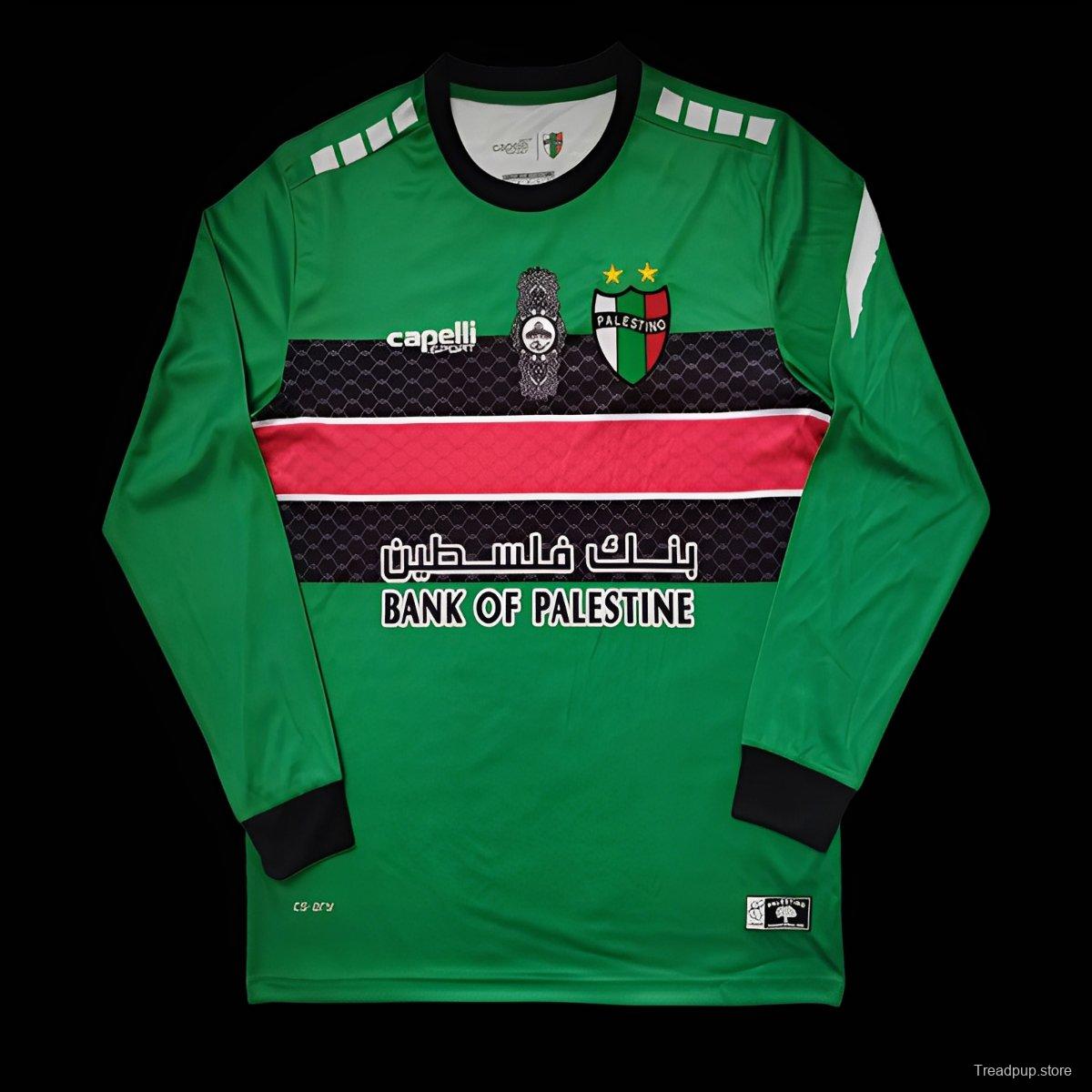 Retro 22/23 Palestino CD Green Long Sleeve Jersey