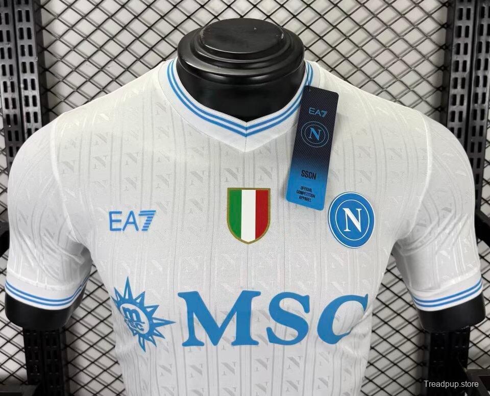 Player Version 25/26 SSC Napoli Champion Away White Jersey