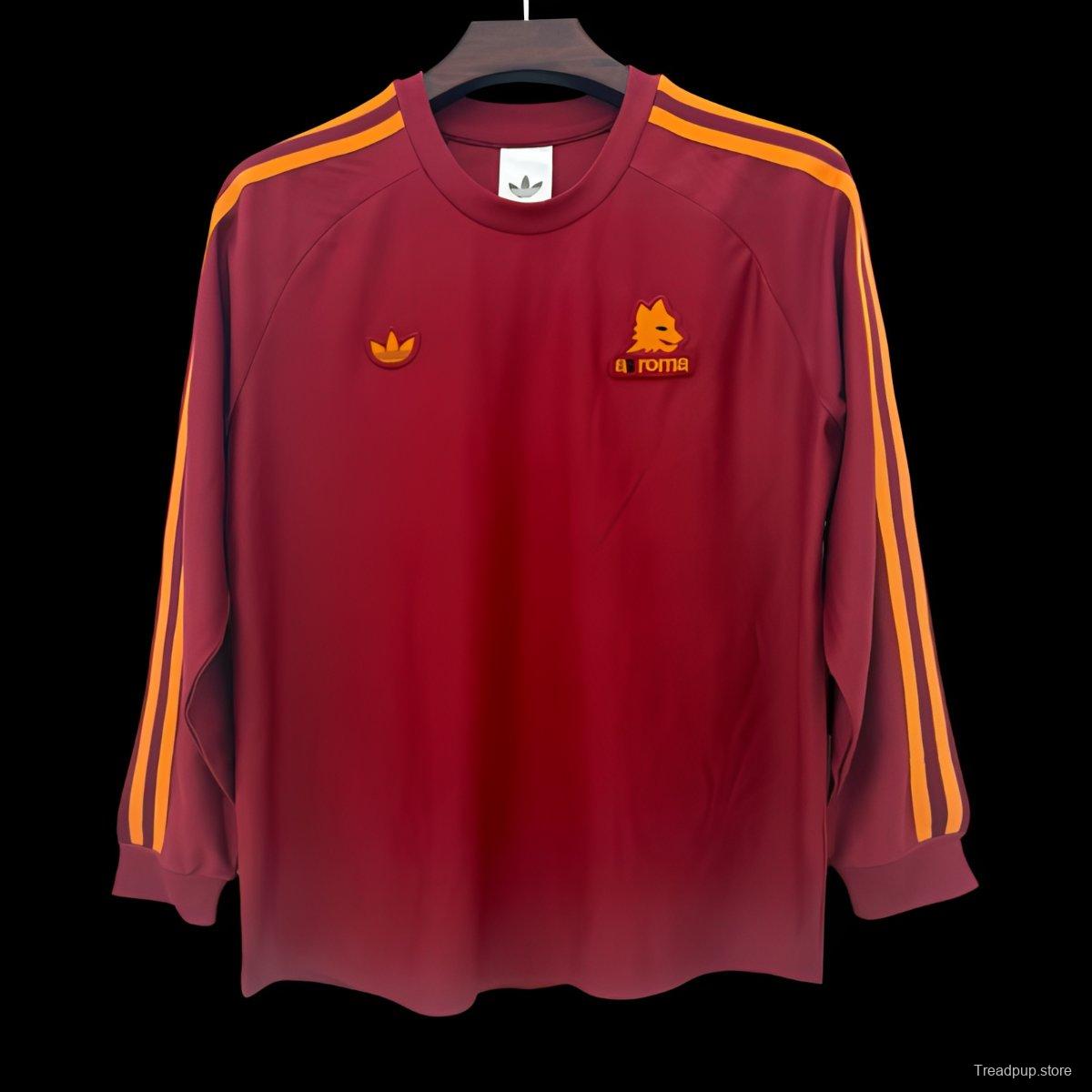 25/26 Roma Adidas Original Red Long Sleeve Jersey