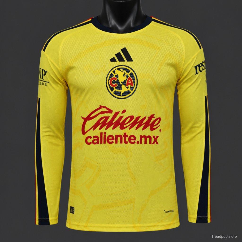 Player Version 26/27 Club America Home Long Sleeve Jersey