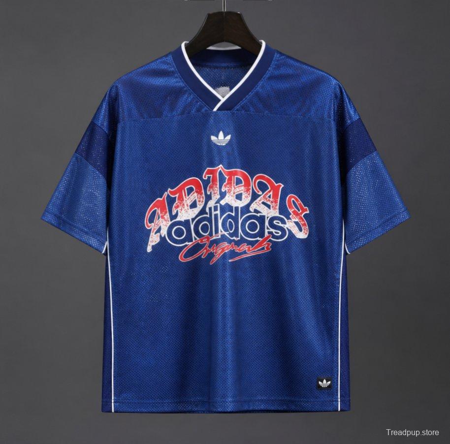 26/27 Adidas Originals Roses Mesh Blue Vintage Style Jersey