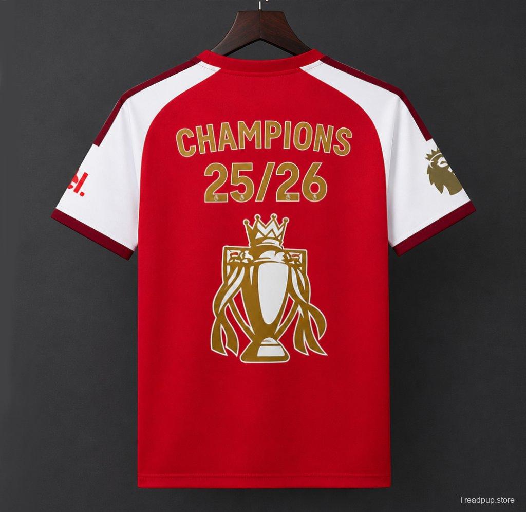 26/27 Arsenal Home Jersey Champions Cup Printing