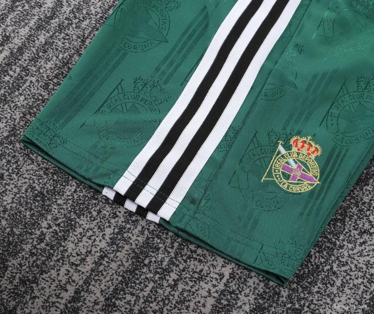 Retro Kids 99/00 Deportivo de La Coruna Away Green Jersey