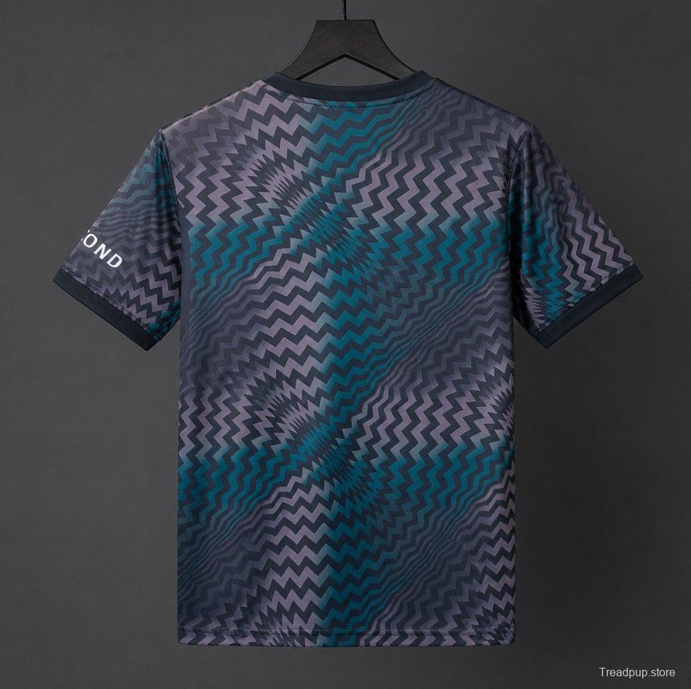 26/27 PSG/Paris Saint-Germain Home Goalkeeper Black/Blue Zigzag Pattern Jersey